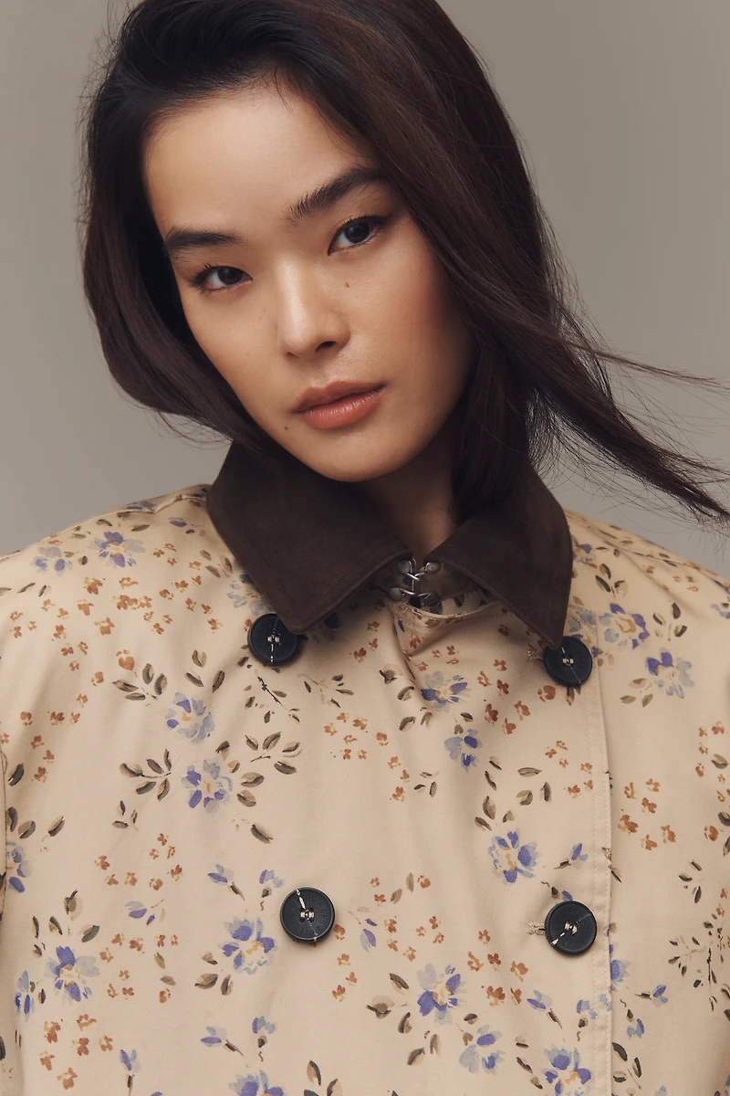 Avec Les Filles Floral Trench Coat