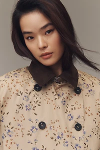 Avec Les Filles Floral Trench Coat