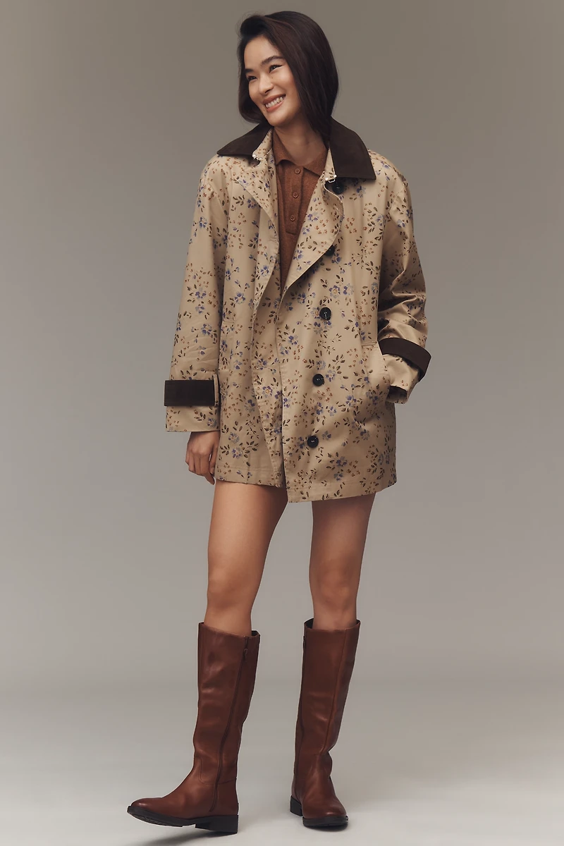 Avec Les Filles Floral Trench Coat