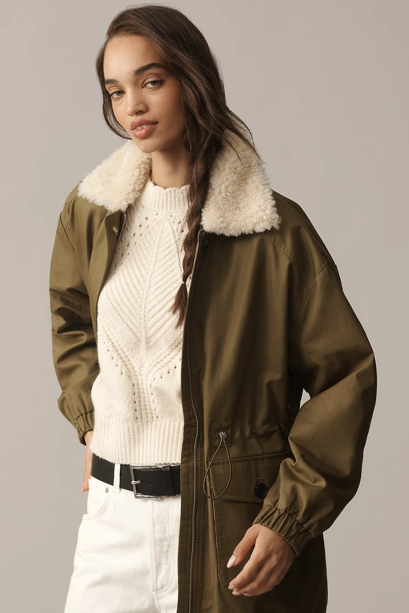 Avec Les Filles Oversized Cinched Utility Jacket