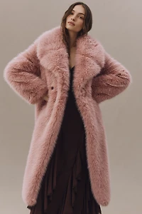 Avec Les Filles Faux Fur Long Coat