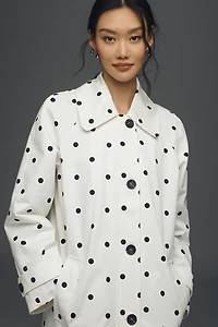 Avec Les Filles Polka Dot Car Coat