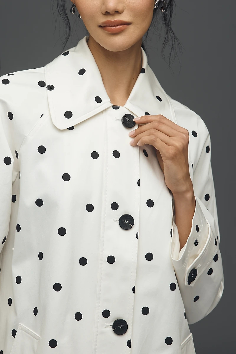 Avec Les Filles Polka Dot Car Coat