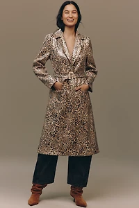 Hutch Hana Sequin Leopard Belted Coat