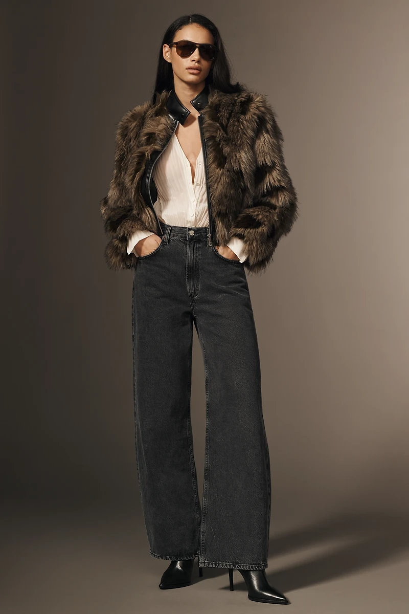 APPARIS Lillet Patchwork Faux-Fur Jacket