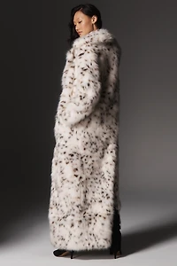 APPARIS Gabrielle Snow Leopard Faux-Fur Coat