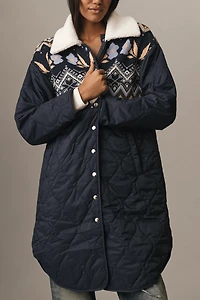 By Anthropologie Fairisle Mix Liner Jacket