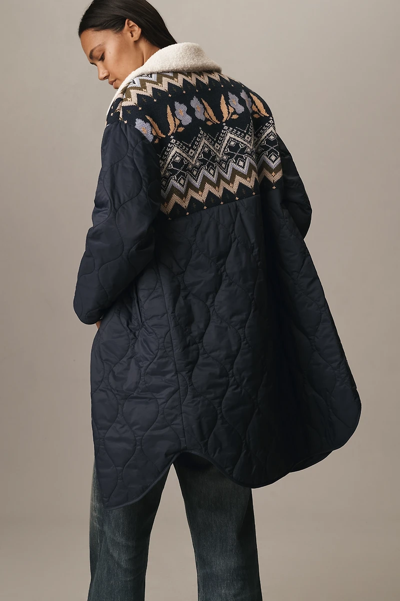 By Anthropologie Fairisle Mix Liner Jacket