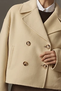 Sanctuary Karlie Wool-Blend Cropped Peacoat