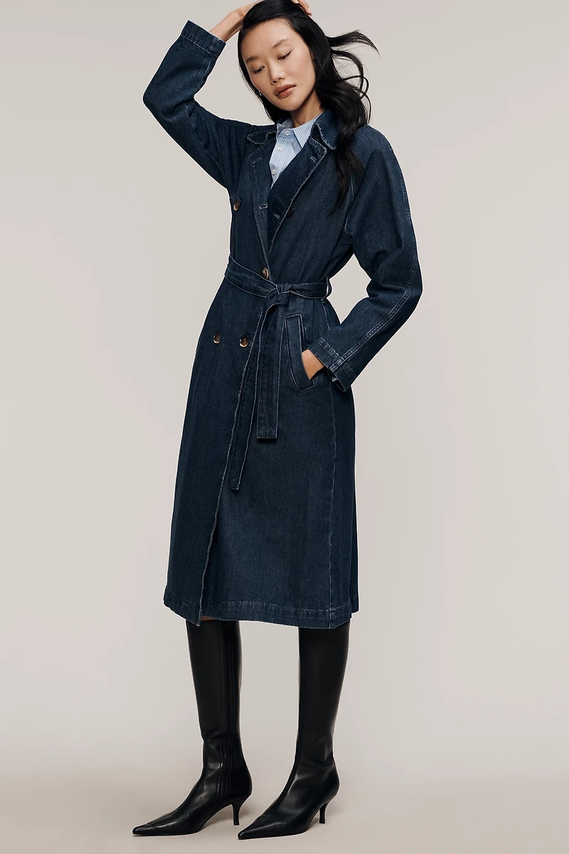 Pilcro Denim Trench Coat