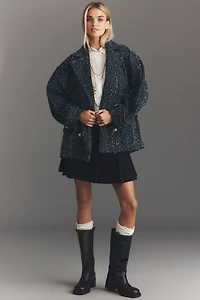 Maeve Needle-Punched Denim Blazer