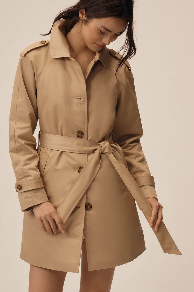 Ellen Tracy Quilted Trench Coat