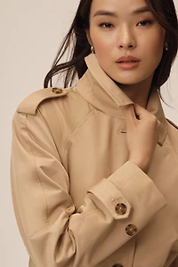 Ellen Tracy Quilted Trench Coat