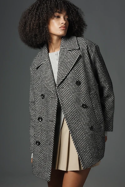 NVLT Chevron Double-Breasted Coat