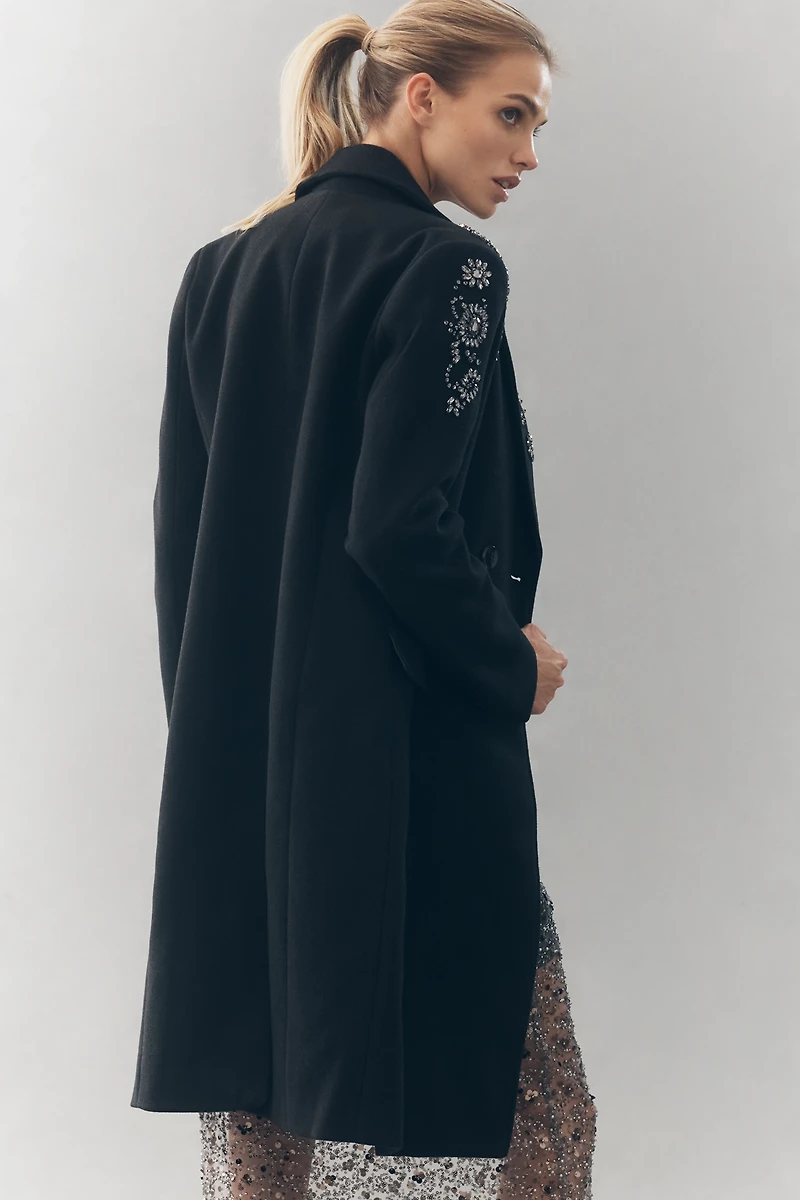 NVLT Embellished Longline Coat