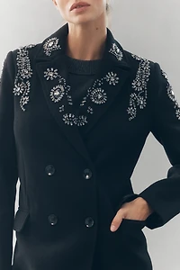 NVLT Embellished Longline Coat