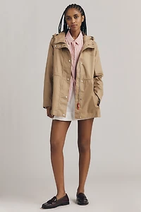 Hunter Adela Cinched-Waist Hooded Rain Coat