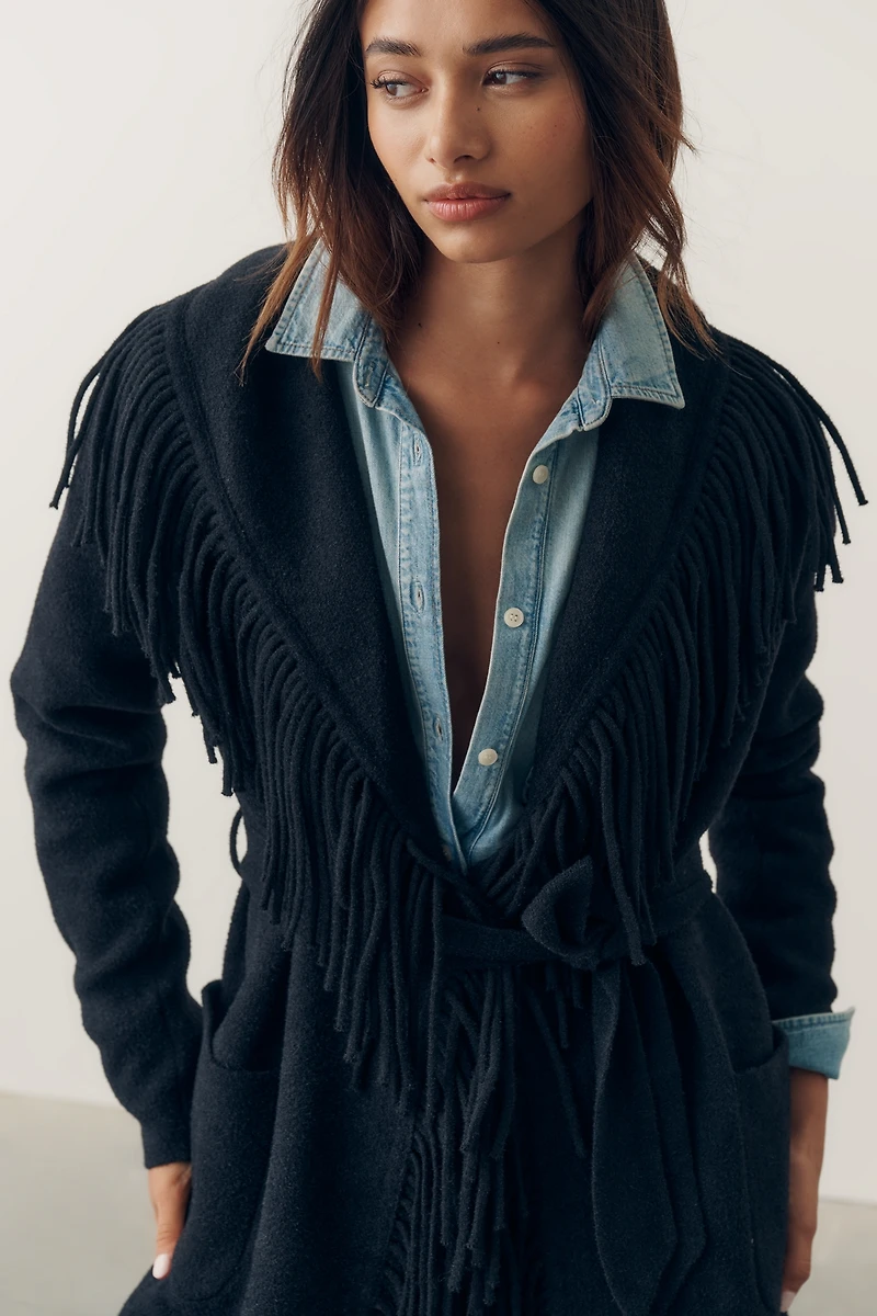 NVLT Eyelash Wrap Coatigan Sweater