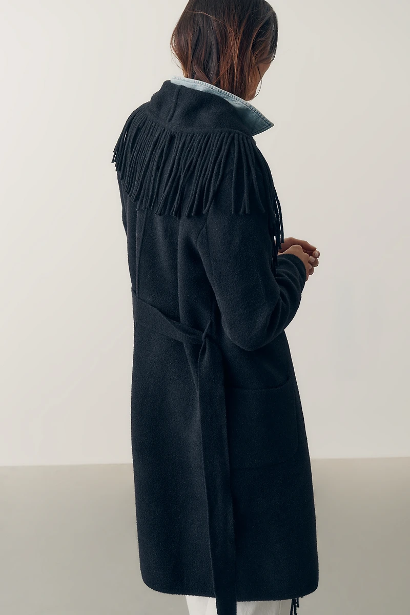 NVLT Eyelash Wrap Coatigan Sweater
