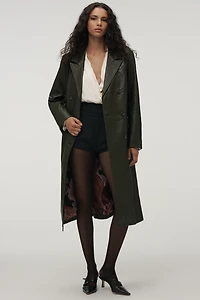 The Berlin Leather Trench Coat