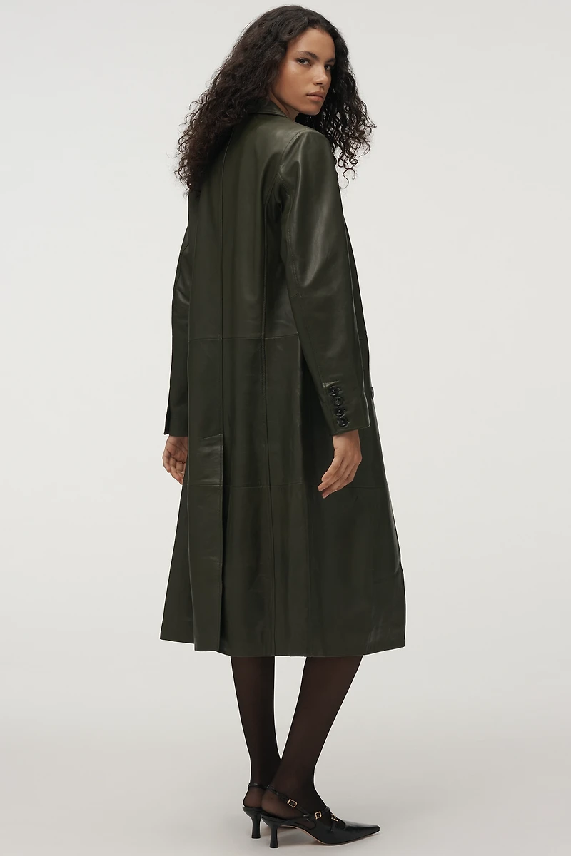 The Berlin Leather Trench Coat