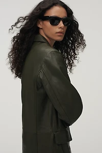 The Berlin Leather Trench Coat
