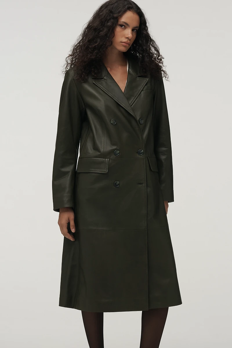 The Berlin Leather Trench Coat