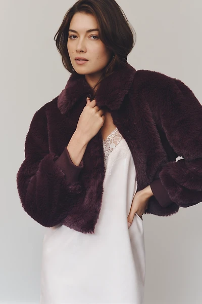 Maeve Crop Faux-Fur Coat
