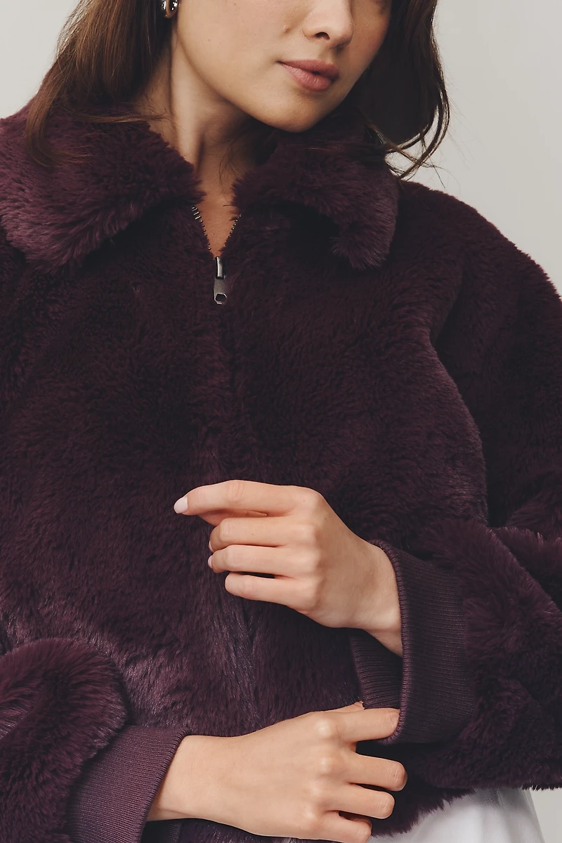 Maeve Crop Faux-Fur Coat