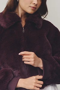 Maeve Crop Faux-Fur Coat
