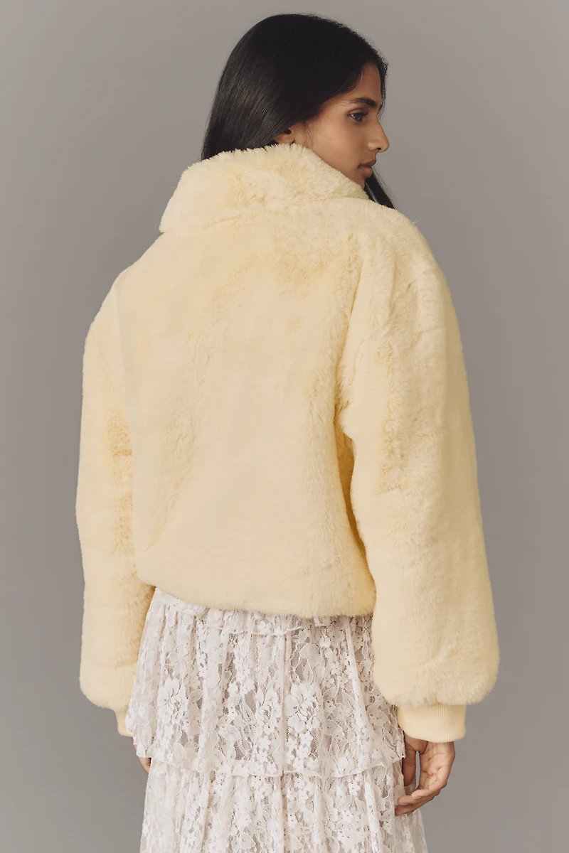 Rae Faux Fur Crop Jacket by Maeve