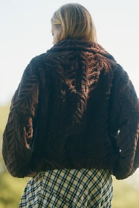 Pilcro Textured Faux-Fur Jacket