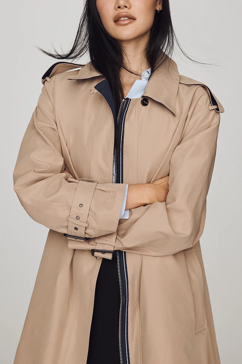 Maeve Cinched-Waist Trench Coat