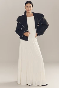 By Anthropologie Wool Blend Collared Jacket