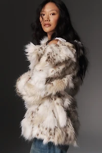 Pilcro Shaggy Faux Fur Coat