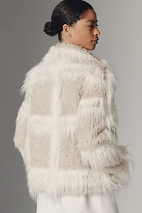 Pilcro Shaggy Faux-Fur Coat