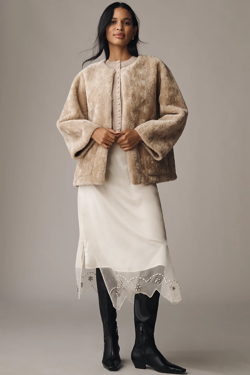 Maeve Faux-Fur Teddy Coat