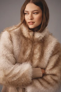 Maeve Faux-Fur Crop Coat