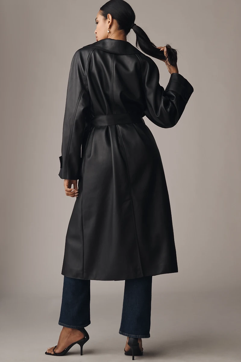 Maeve Faux-Leather Car Coat