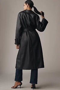 Maeve Faux-Leather Car Coat