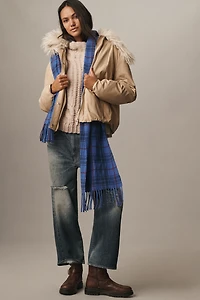 Pilcro Faux Fur Collar Bomber Jacket