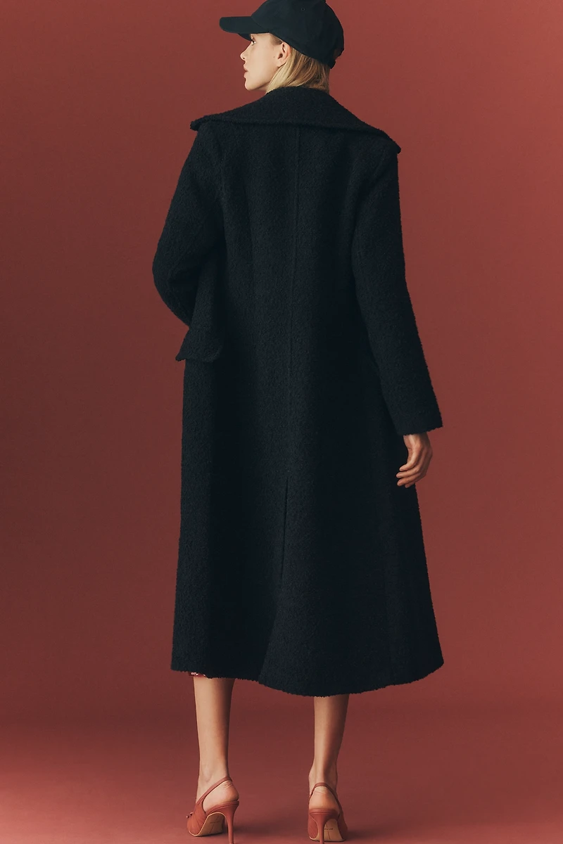 Maeve Sculpted Wool Blend Double-Breasted Coat