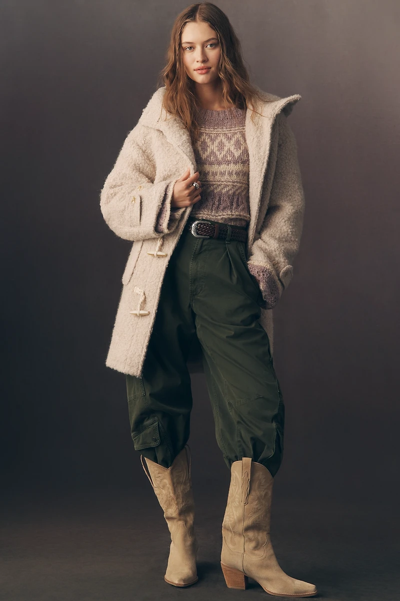 Pilcro Wool Blend Hooded Duffle Coat