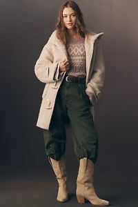 Pilcro Wool Blend Hooded Duffle Coat