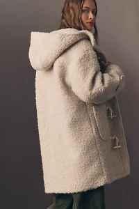 Pilcro Wool Blend Hooded Duffle Coat
