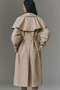 By Anthropologie Capelet Trench Coat