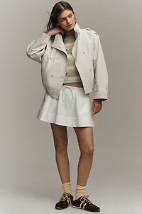 Maeve Double-Breasted Short Trench Coat
