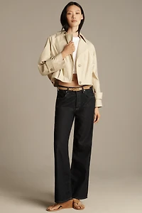 Maeve Pleated Crop Trench Jacket