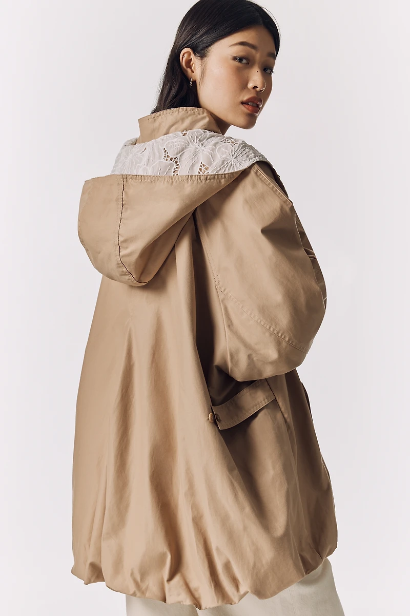 By Anthropologie Bubble-Hem Anorak Jacket