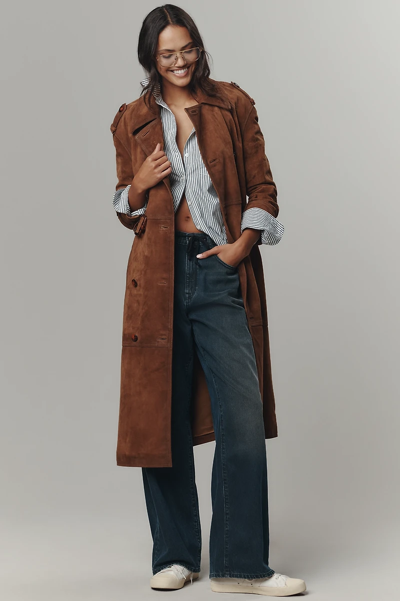 Walter Baker Jerome Suede Trench Coat